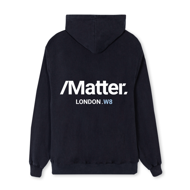 MATTER BLUEBLUE Vintage Black Regular Hoodie.