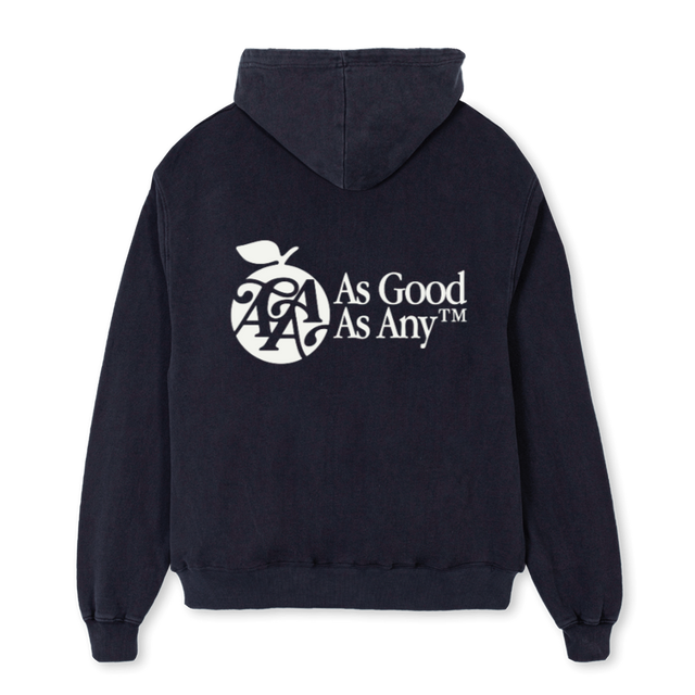 AGAAAPLE2_COLOUR Vintage Black Oversized Hoodie