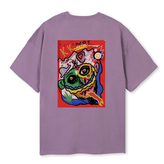 WZDM METHUSELAH  Purple Oversized Tee.