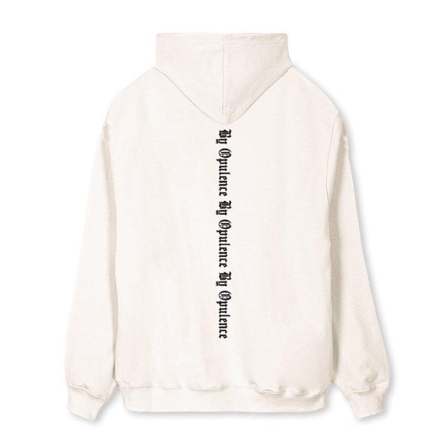BYOPULENCEHOOD Vintage White Regular Hoodie.