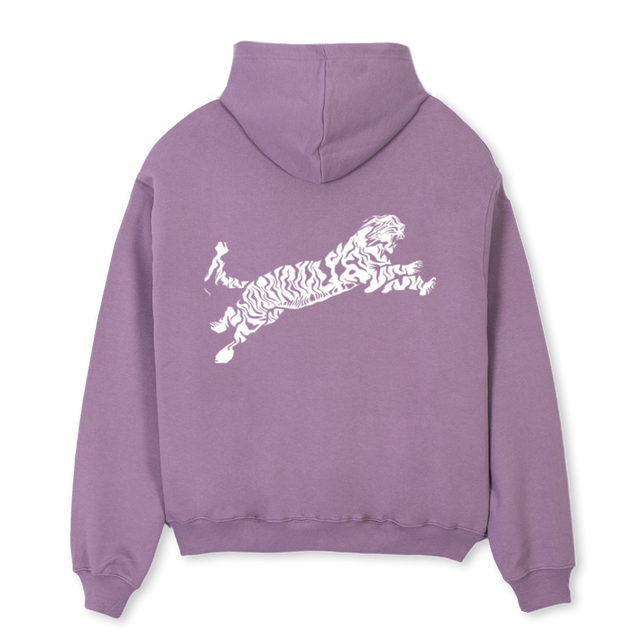 AMLMELTEDTIGER_P Purple Oversized Hoodie