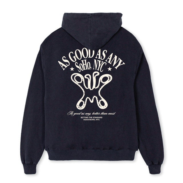 AAABUTTERFLY_VBECRU Vintage Black Oversized Hoodie