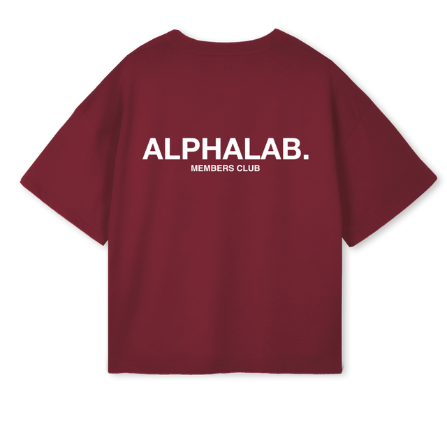 ATHLETESSHIRTBURG Burgundy Oversized Boxy Tee.
