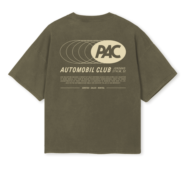 SS TWENTYFIVE SPC Vintage Olive Oversized Boxy Tee.