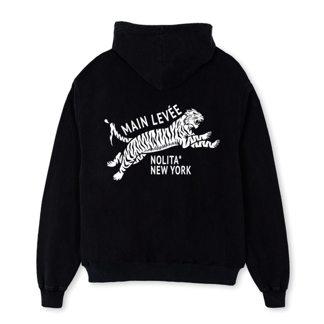 AMLCHINATOWNTIGER_BW Black Oversized Hoodie