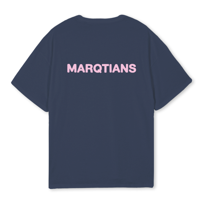 MQPINK_N Navy Blue Oversized Tee.