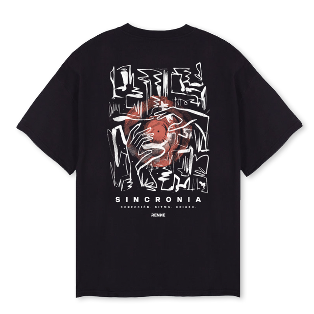 SINCRONIA_B Black Oversized Tee.