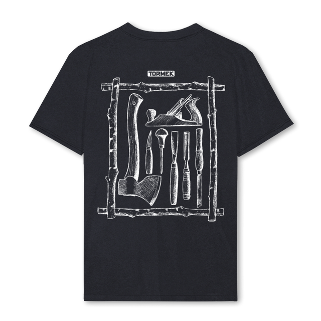 SKARPDIGTVINBLREG_VB Vintage Black Regular Tee.