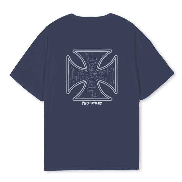 ASFALT_NB Navy Blue Oversized Tee.
