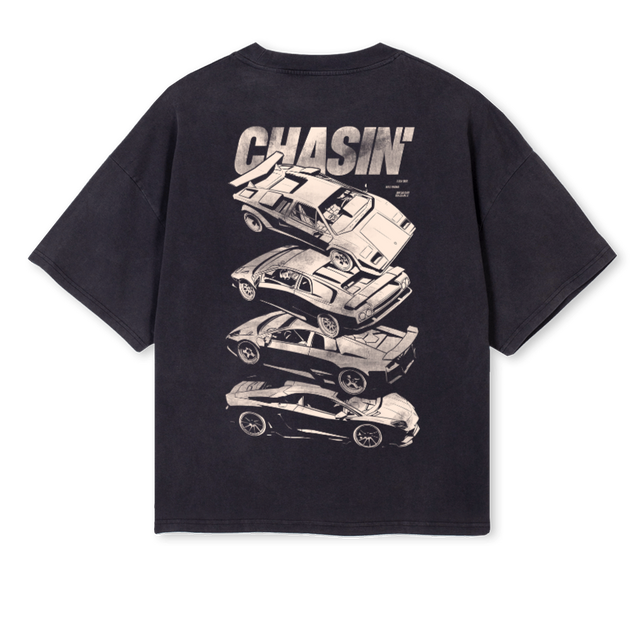 CHASINOVERSIZEDONE_BOXY Vintage Black Oversized Boxy Tee