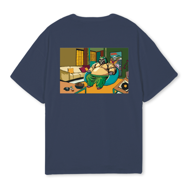 DOOM Navy Blue Oversized Tee.