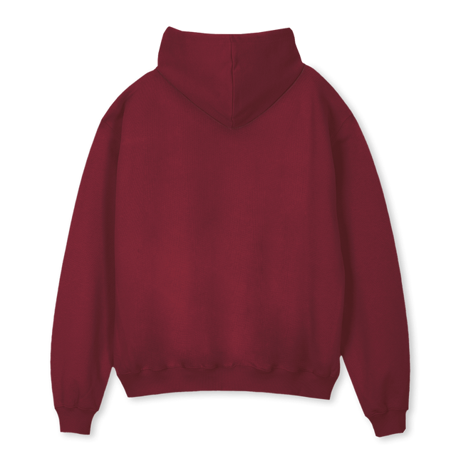OURTREND Burgundy Oversized Hoodie.