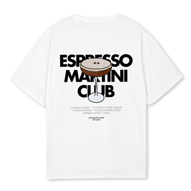 ESPRESSOMARTINI White Oversized Tee.