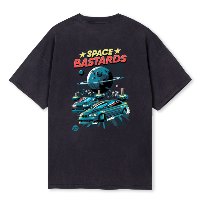 SPACEBASTARDS Vintage Black Oversized Tee.