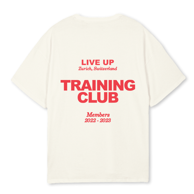 LVP CLUB RED Cream Oversized Tee.