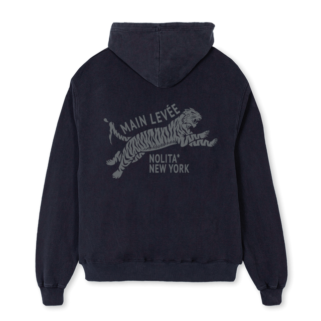 AMLMELTEDTIGER_VBG Vintage Black Oversized Hoodie