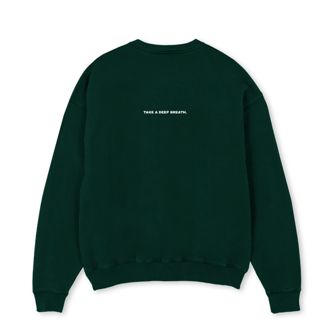 HBDBWCRE Wild Green Oversized Crewneck Sweater.
