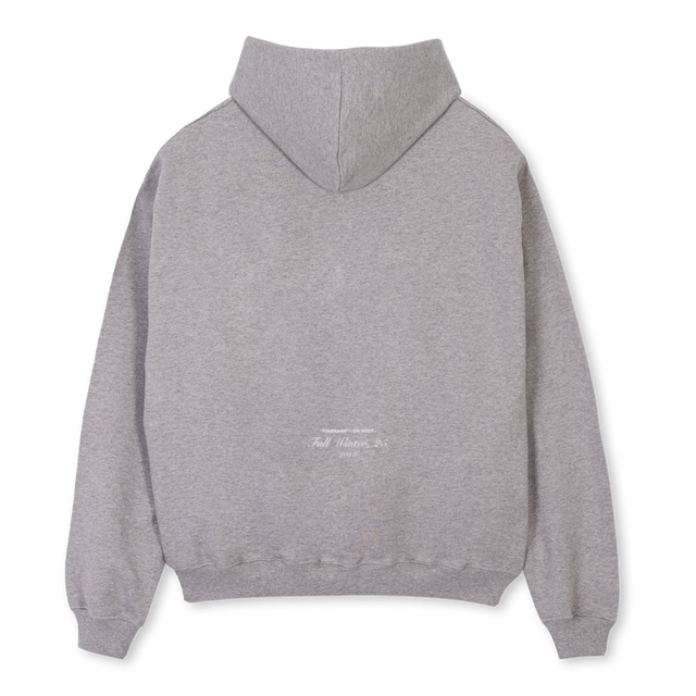 TSGLOWZIPPER_GM Grey Marl Oversized Zipped Hoodie