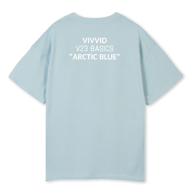 BASICS ARCTIC TOP Cold Blue Oversized Tee.