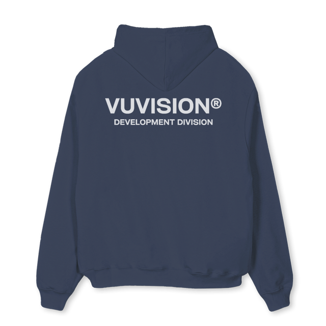 DEVDHOODIE Navy Blue Oversized Hoodie.