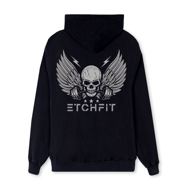 SKULLHOODIETEST Black Regular Hoodie.