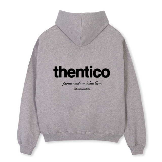 THENTIC_OSH_B Grey Marl Oversized Hoodie.