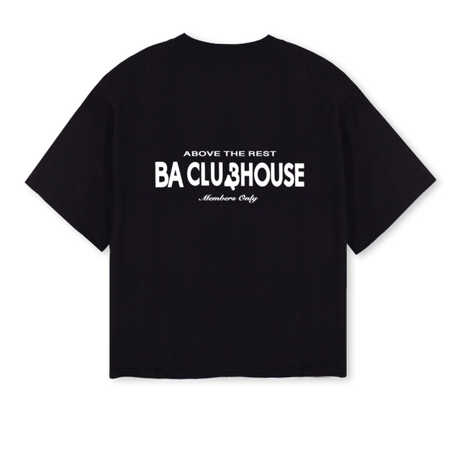 BA ESSENTIAL_W Black Oversized Boxy Tee.