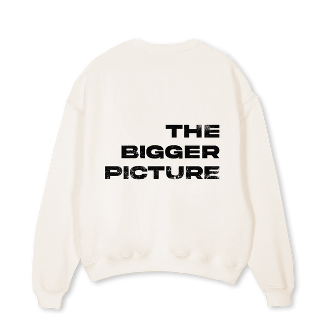 TBLACKP OSC Vintage White Oversized Crewneck Sweater.