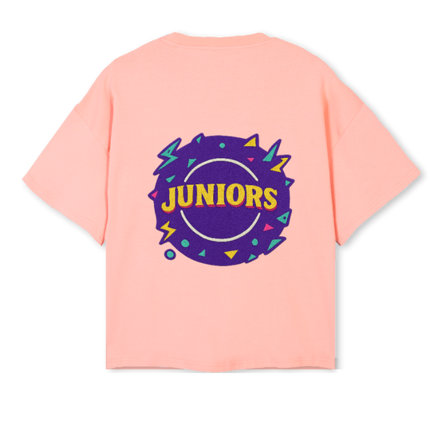 OLD SCHOO Pink Clay Oversized Boxy Tee.