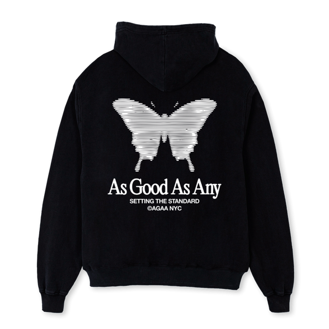 AGAAKINETIC_B Black Oversized Hoodie.
