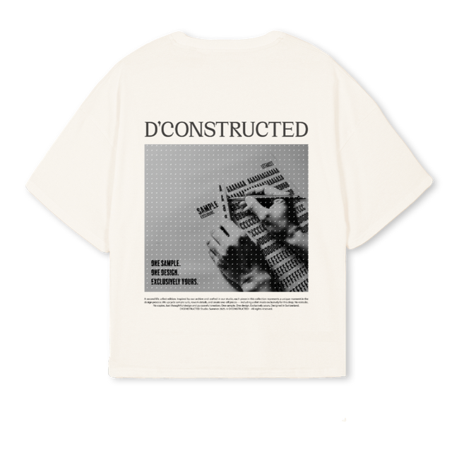 SAMPLESAMPLE Vintage White Oversized Boxy Tee.