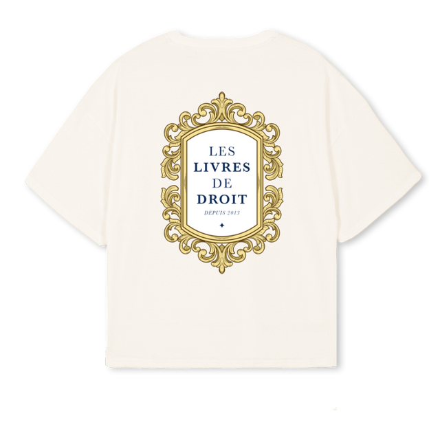 LAWBOOKS_VW Vintage White Oversized Boxy Tee.