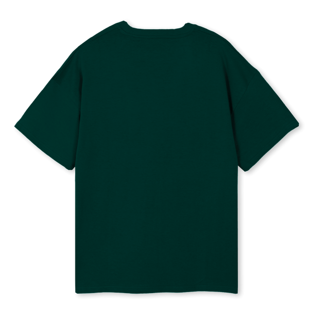 HSSCRIPTFRNTVBLACK Wild Green Oversized Tee.