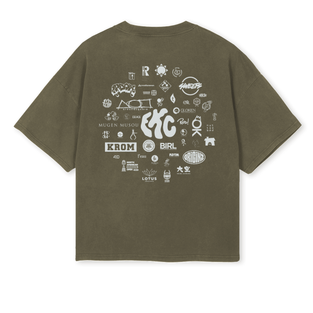 EKCTEEFINAL_VO Vintage Olive Oversized Boxy Tee