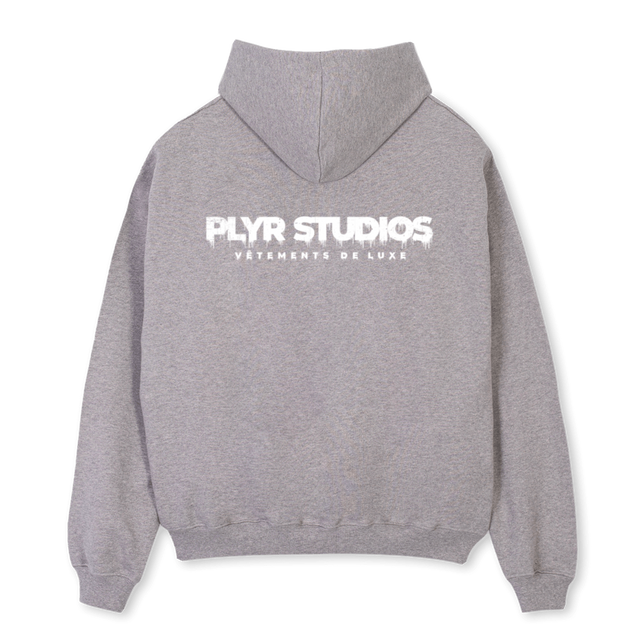 MICHEL GRA_GM Grey Marl Oversized Hoodie