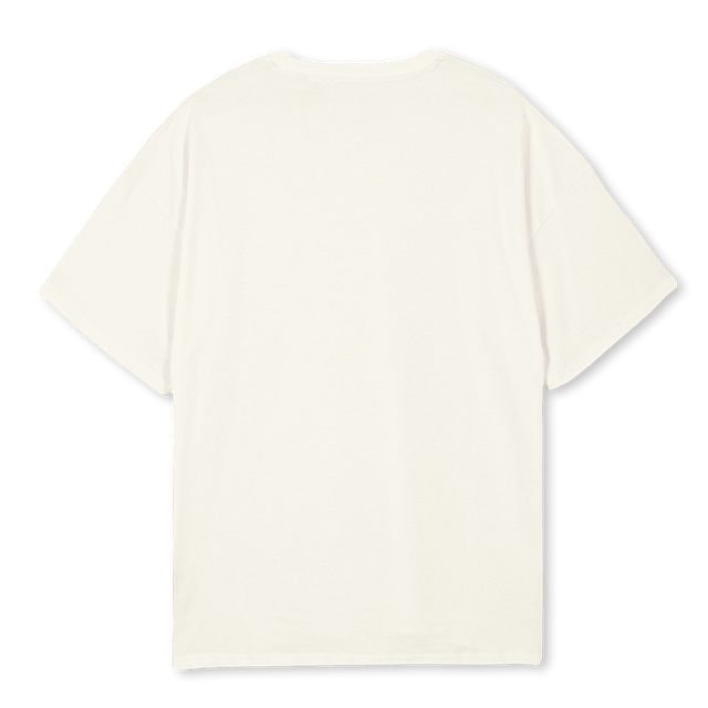 AUNTY PIN Cream Oversized Tee.