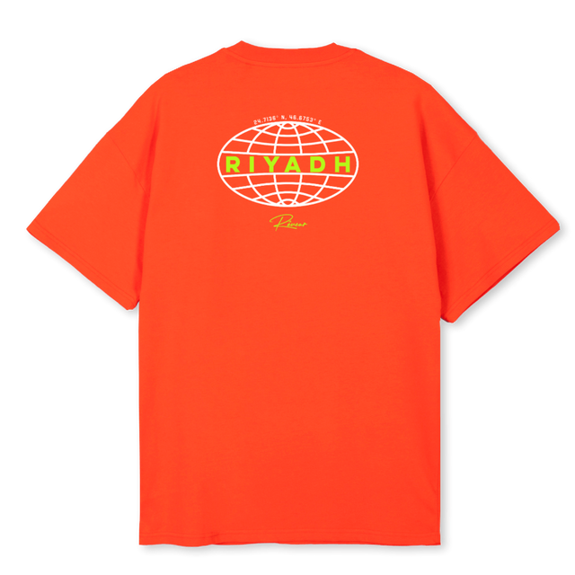 CITY ART Hot Orange Oversized Tee.