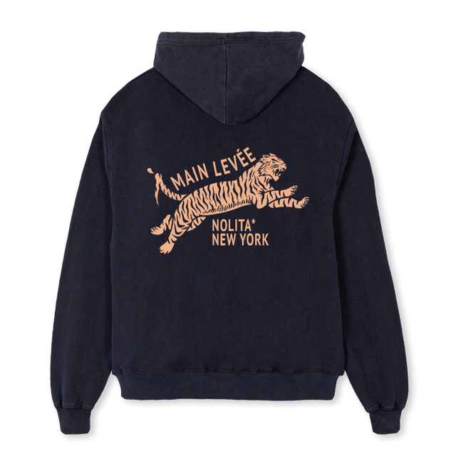 AMLCHINATOWNTIGER Vintage Black Oversized Hoodie.