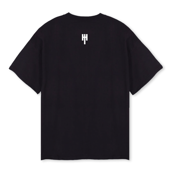 SALARY PURPLELOGO Black Oversized Tee.