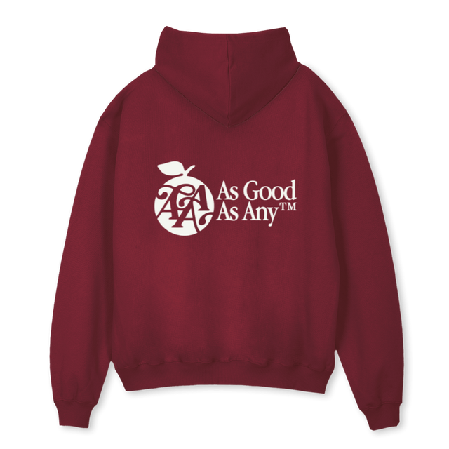 AGAAAPPLE2_B Burgundy Oversized Hoodie