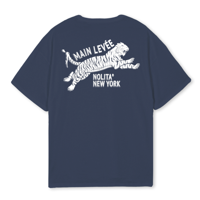 NOLITATIGER_N Navy Blue Oversized Tee