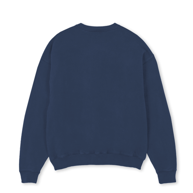 SWGREY Navy Blue Oversized Crewneck Sweater.