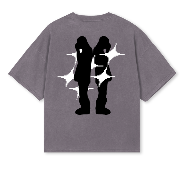 ALONE TOGETHER VTWO Pigment Grey Oversized Boxy Tee.