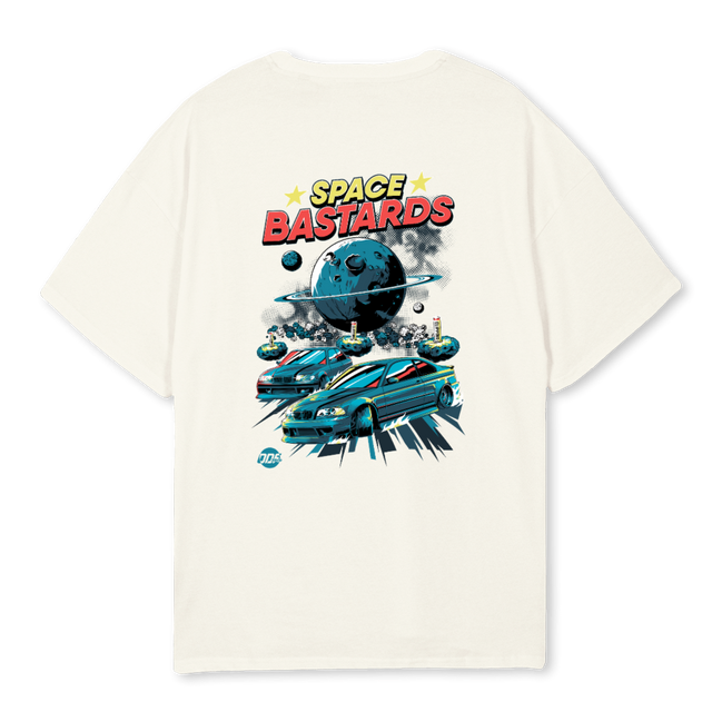 SPACEBASTARDS Cream Oversized Tee.
