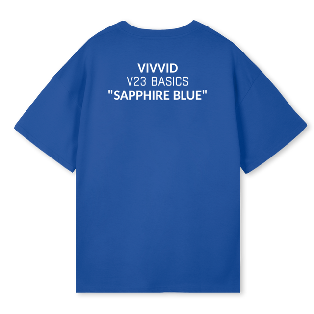 BASICS SAPPHIRE TOP Cobalt Blue Oversized Tee.