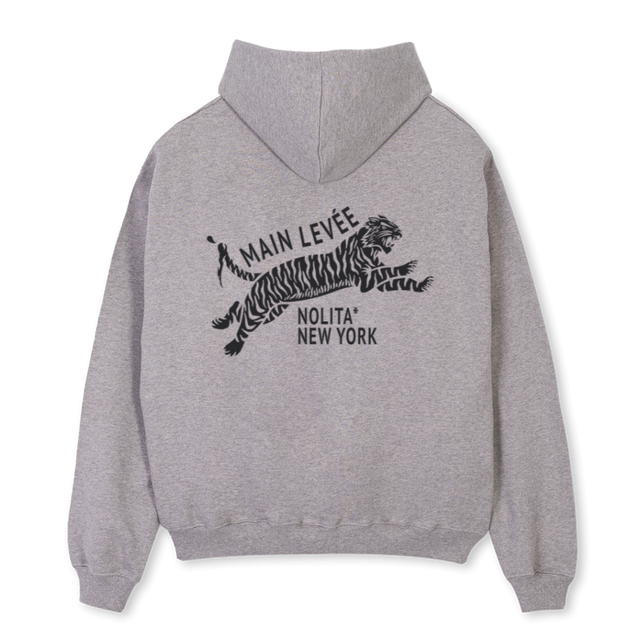 AMLCHINATOWNTIGER_GM Grey Marl Oversized Hoodie.