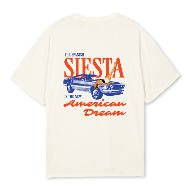 AMERICANDREAMTSHIRT Cream Oversized Tee.