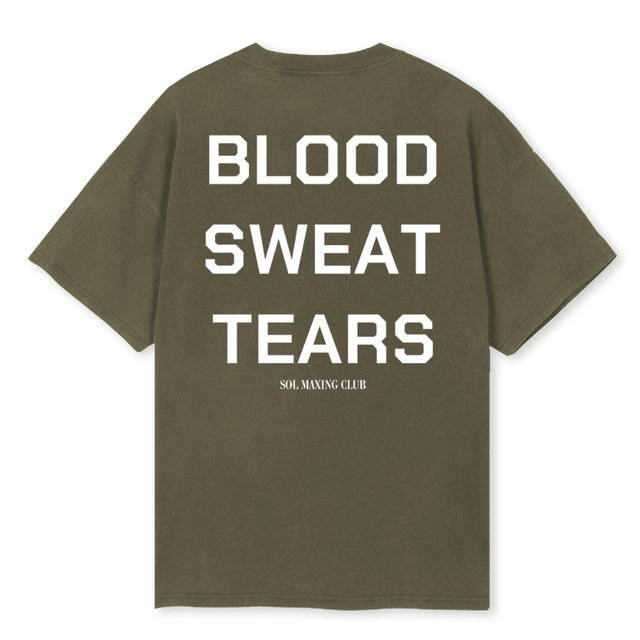 BTS Vintage Olive Oversized Tee.