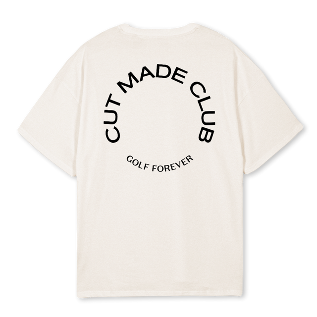 CMCFRONTANDBACK Vintage White Oversized Tee.