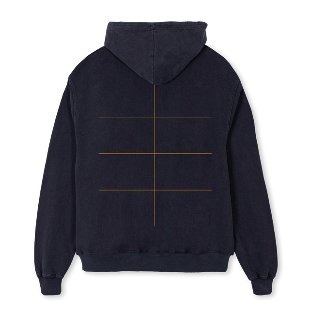 GLRC CLUB PULLOVER  Vintage Black Oversized Hoodie.